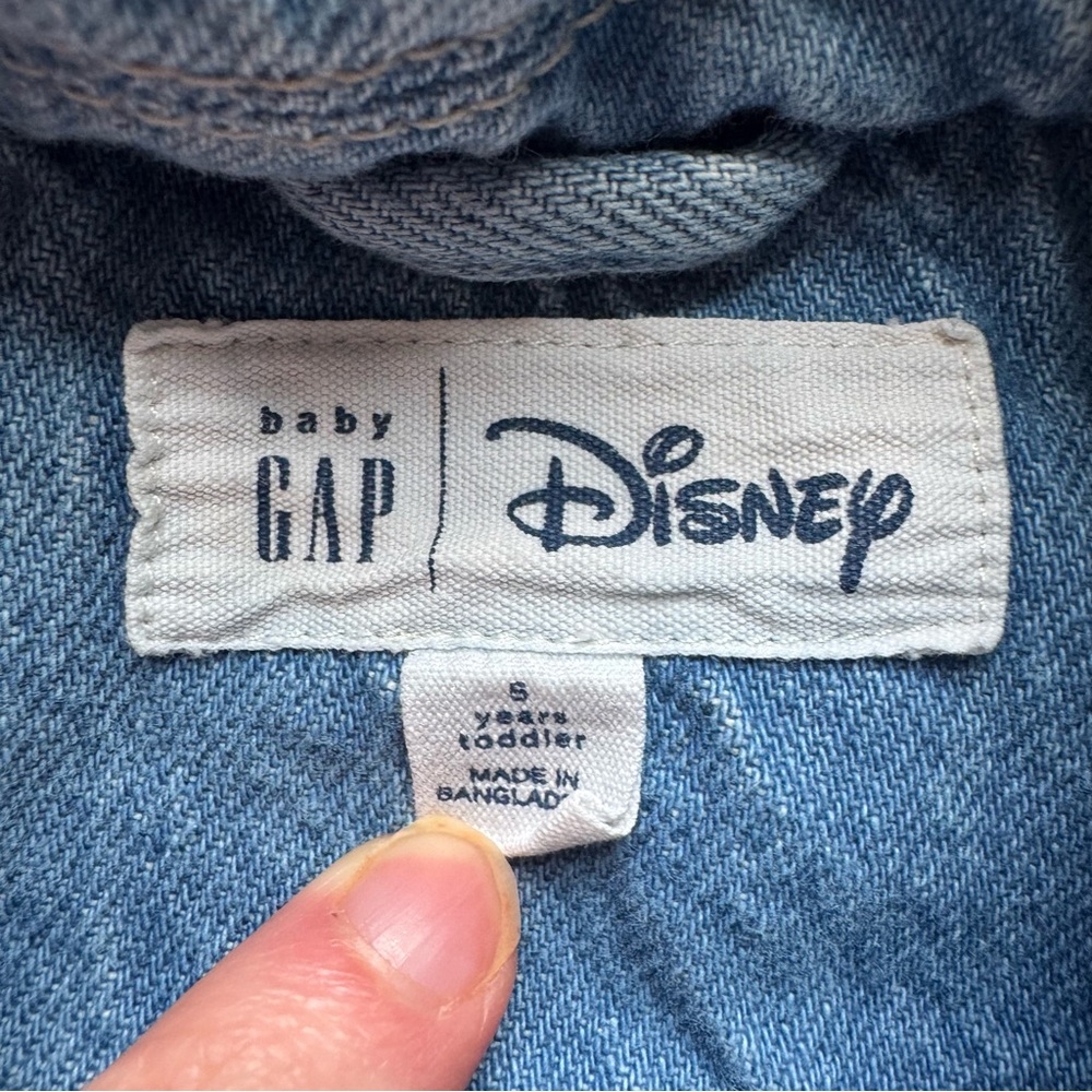 Gap Kids Disney Denim Long Sleeve Jacket Minnie Mouse Size 5 - Picture 5 of 5